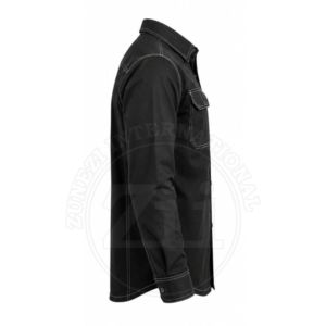 Camisa de Trabajo Zii para Hombre, Manga Larga, Negra, Resistente al Calor, con Bolsillos en el Pecho, Logotipo, Compartimento para Respirador, Corte Regular, para Uso en Fábrica o Taller - Product Image 2
