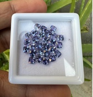 Natürlicher Blauer Tansanit Kissenförmiger Facettenschliff Lose Exzellente Seltene Qualität Sortierte Größen 3,5,6mm Kalibriert für Schmuck