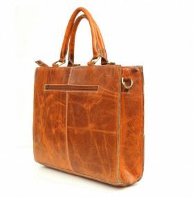 Hand Tooled Hair-On Genuine Leather Tote Bag | Western Floral Cowhide <b>Briefcase</b> with Strap | Stylish Designer Laptop Office Bag - Product Image 4