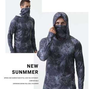 ผู้ผลิตเสื้อฮู้ดตกปลาป้องกันรังสียูวีแบบสั่งทำขายส่ง OEM ผ้าอินเตอร์ล็อค รับผลิตแบรนด์ส่วนตัว ผลิตจำนวนมาก - Product Image 4