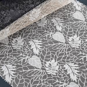 Tela de Encaje Elástica Ligera con Diseño Floral Botánico, Nailon y Spandex, 150 cm, Tejido de Punto por Urdimbre para Vestidos de Novia, Lencería y Prendas de Vestir - Product Image 1
