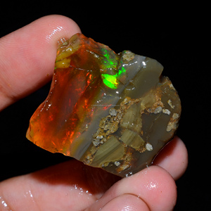 Lot de 4 pièces d'opale éthiopienne brute de qualité supérieure, 100% naturelle, huileuse, pour la création de bijoux - Product Image 4