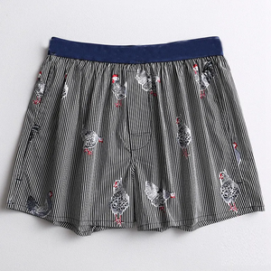 Shorts Boxers Homme Blancs Imprimés Graphiques en Coton Tissé Premium Confortables Coupe Ample pour l'Été avec Ceinture Élastique - Product Image 5