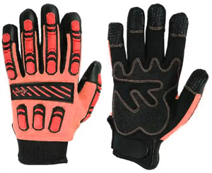 ถุงมือช่างคุณภาพสูงสำหรับงานหนัก ถุงมือนิรภัยอุตสาหกรรม หนังสังเคราะห์อะมาร่า และเสื้อกั๊กทำงานผ้าฝ้าย ถุงมือช่าง - Product Image 4