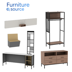 Juego de Dormitorio Refinado StudioRes Marriott - Juego de Dormitorio Ergonómico de Madera Contrachapada HPL para Habitaciones de Hotel Marriott - Juego de Dormitorio Hecho en Vietnam - Product Image 1