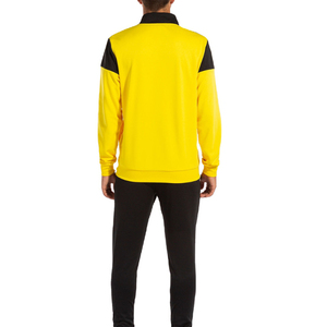 Men's Yellow Color Blocking Track Jacket Full Sleeve Turn-<b>down</b> Collar Breathable Polyester Sporty Autumn Wear Regular Fit - Product Image 6