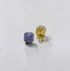 Raw Cushion Shape Tanzanite Gold Electroplated <b>Studs</b> Earrings Jewelry - Wholesale Handmade <b>Studs</b> <b>for</b> <b>Men</b> and Women - Product Image 5