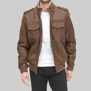 Chaqueta de Cuero para Hombre, Estilo Casual, Ajustada, de Invierno, Premium, con Cierre, Estilo Vintage, de Lujo - Product Image 4