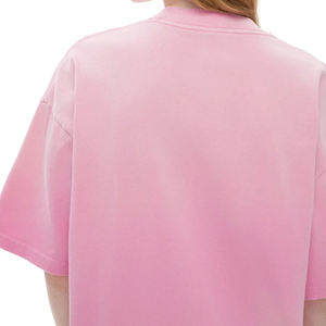 Camisas Casuales de Verano para Mujer, 280GSM, Bajie, con Cuentas en Degradado de Color, Cuello Alto, Transpirables, Vintage, de Algodón, Retro, Manga Corta - Product Image 5