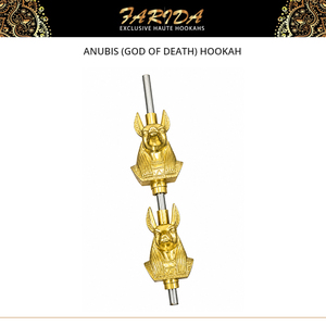 Cachimba de Lujo con Diseño Atractivo, Lacada al Estilo Faraónico, de Latón Sólido de Primera Calidad, con Anubis (Dios de la Muerte), Hecha en Egipto - Product Image 4