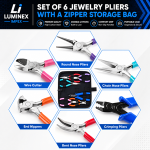 LUMINEX IMPEX LUB=113 <b>Long</b> <b>Nose</b> Stainless Steel Lightweight Smooth Work Jewelry Making Polishing Pliers for Bracelet Making DIY - Product Image 4