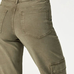 Pantalon de survêtement évasé pour femme, taille haute élastique, personnalisé, en molleton, respirant, séchage rapide, style streetwear hiver, décontracté, en toile, cargo, vente en gros - Product Image 4