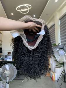 100% Vietnamese Human <b>Hair</b> <b>Extension</b> Remy and Virgin <b>Hair</b> Eurasian Curly Frontal Lace <b>Wig</b> - Product Image 5