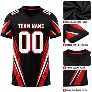 เสื้อฟุตบอลแบบกำหนดเอง ระบายอากาศได้ดี ชุดทีมแบบซับลิเมชั่น ปักชื่อและหมายเลขด้านหน้า โพลีเอสเตอร์ 100% รับผลิตตามสั่ง ขายส่ง - Product Image 2