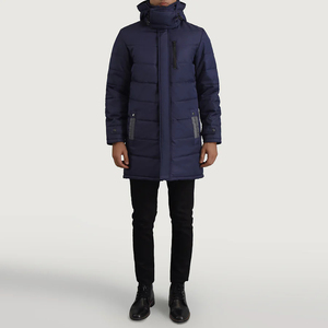 Parka con Capucha Azul Moore Personalizada al por Mayor para Hombre y Mujer, Chaqueta de Nailon para Ambos Géneros - Product Image 1