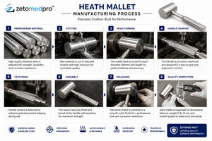 Mazo HEATH de peso pesado, cabeza de 40 mm, peso de 822.7 g, 7.25 pulgadas, ZETOMEDPRO - Product Image 2