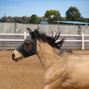 Wholesale Price Comfortable <b>Mesh</b> Horse Fly Mask Outdoor Riding Breathable Face Shield Anti <b>Insects</b> Visible Cover Ear Protection - Product Image 2