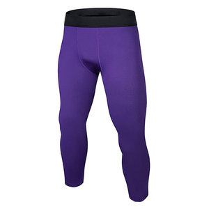 Leggings de Compresión Largos para Hombre Voxstyle Enterprises, Color Morado, Transpirables, Cintura Elástica, Spandex/Nailon 220g, Color Sólido - Product Image 1
