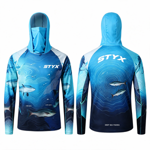 Sudadera con Capucha de Pesca Unisex UPF50, Manga Larga, Logotipo Personalizado, Protección UV, Camisa de Pesca Transpirable para Exteriores, OEM, ODM, Venta al Por Mayor - Product Image 1