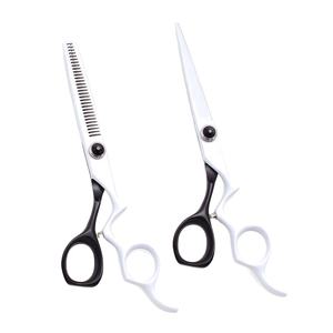 Profesional para zurdos 5,5 pulgadas salón peluquero tijeras de adelgazamiento juego de peluquería hoja de acero inoxidable - Product Image 2