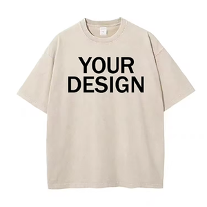 Camiseta Unisex de Algodón Lavado, Transpirable, con Logotipo Frontal Vintage, Corte Regular, Manga Corta, Estilo Urbano, Informal para Hombre - Product Image 1