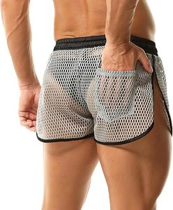 <b>Men's</b> Mesh Shorts <b>See</b> <b>Through</b> <b>Underwear</b> Breathable Fishnet Rave Shorts for <b>Men</b> - Product Image 3