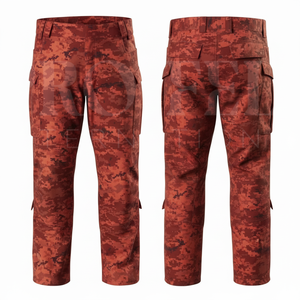 Digital Camouflage Pattern High Waist Pants <b>Men</b> <b>Cargo</b> Trousers Multi Pocket Outdoor Workwear Casual Premium Style Pants <b>Men's</b> - Product Image 2