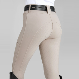 High Quality 4-way Stretch Horse Riding Breeches <b>Leggings</b> Tights <b>Equestrian</b> Wear Pants on Technical Fabric with Soft Feel - Product Image 4