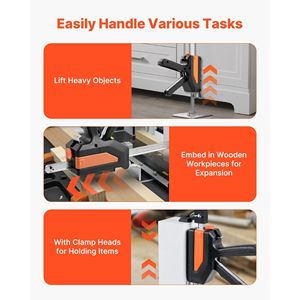 2 Pezzi Sollevatore a Braccio Salva-Fatica da 200 kg (440 libbre) in Metallo da 19,5 cm con Livella Magnetica e 2 Cuscinetti - Product Image 5