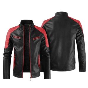 Veste en cuir véritable pour hommes couleur bloc arrivée unisexe toile personnalisée de haute qualité vente en gros - Product Image 1