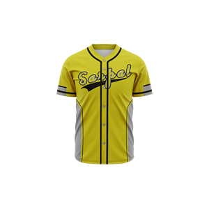 Camiseta de Béisbol Personalizada con Sublimación por Transferencia de Calor, Cuello en V, Sólida, Transpirable, 100% Algodón, para Hombre - Product Image 1