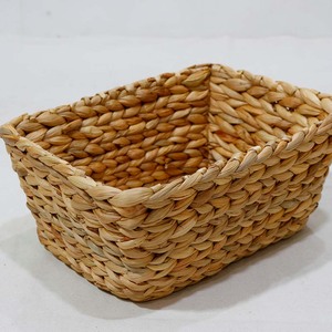 Panier de rangement rectangulaire en rotin naturel, simple et polyvalent, pour un rangement soigné - Product Image 4