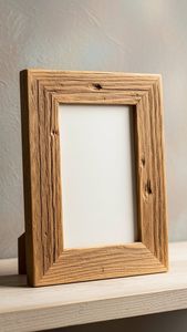 Handmade Wooden Photo <b>Frame</b> Desktop Picture Display Solid Wood Portrait <b>Frame</b> Home Office Table Decor Natural Timber Art Holder - Product Image 3