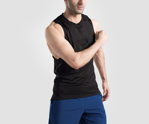 Débardeur de sport personnalisé pour homme, sans manches, pour le basketball, la course à pied, séchage rapide, t-shirt de gym pour homme - Product Image 2