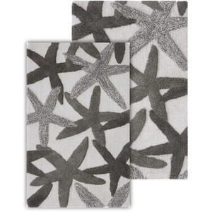Juego de Alfombras de Baño de Algodón con Patrón Geométrico, 2 Piezas, Rectangulares, Modernas, Antideslizantes, con Base de Goma, Lavables a Máquina, con Mechones - Product Image 4