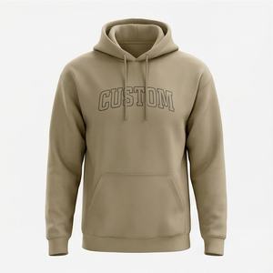 Sudadera con capucha extragrande de algodón grueso y cálido, con estampado personalizado y bordado, para hombre y mujer, de forro polar cómodo. - Product Image 1