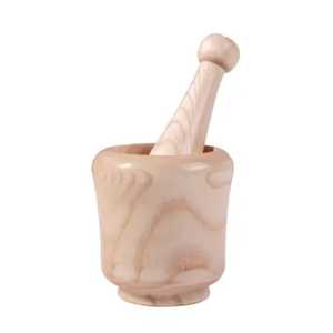 Skies Trader Ensemble mortier et pilon en bois de pin écologique, finition lisse, pour épices, herbes et ail, ustensile de cuisine - Product Image 1