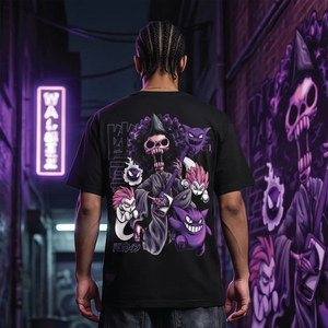 Camiseta Negra para Hombre con Estampado de Letras Marten, Manga Corta, Cuello Redondo, Estilo Casual Oversize, Estilo Urbano, Ecológica, 100% Algodón - Product Image 5