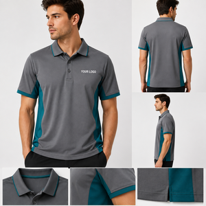 Camiseta 100% Algodón, Cuello con Detalle de Rayas, Corte Clásico, Transpirable, con Logotipo Personalizado Impreso, Marca Privada, Venta al Por Mayor - Product Image 3