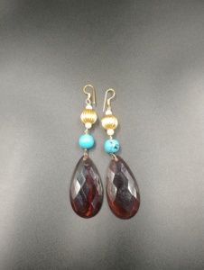 Boucles d'oreilles Amaira Jewels Water Hoop en perle d'eau de mer, minimalistes, plaquées or, argent 925, serti clos, pour femme, à porter au quotidien, cadeau - Product Image 1