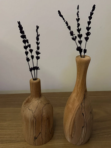Jarrón de Madera Natural con Detalles en Madera, Decoración Contemporánea, Estilo Orgánico, Pieza de Arte en Madera, Centro de Mesa de Madera, Jarrón Decorativo para el Hogar - Product Image 4