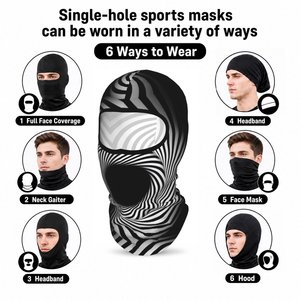 Splendid Apparel Unisex Striped <b>Balaclava</b> Face Mask Breathable Waterproof Nylon Outdoor Sports Protection Adjustable Head - Product Image 6