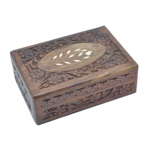 Cajas Rectangulares de Madera con Diseño Grabado y Acabado en Madera Natural de Alta Calidad para Almacenamiento en el Hogar - Product Image 1
