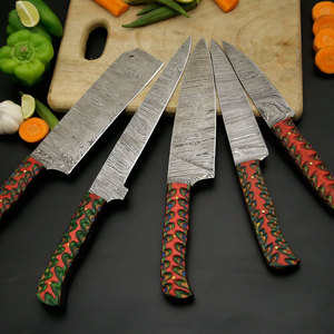 Damascus Steel Kitchen <b>Knife</b> <b>Set</b> Professional Cooking <b>Knife</b> Collection for Vegetable Preparation Meat Cutting Fruit Slicing - Product Image 3