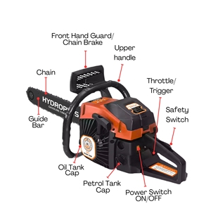 Motosierra Industrial Hydroplus de 62cc con Motor de Gasolina, Barra Guía de 22 Pulgadas, Dos Tiempos, Refrigerada por Aire, 2800W, Uso Pesado - Product Image 2