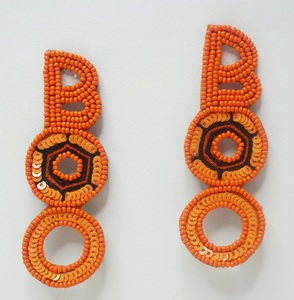 Pendientes de Moda 2025 con Forma de Limón, Hechos a Mano con Cuentas de Semillas Bordadas, Chapado Personalizado por el Proveedor Indio Tyntra - Product Image 5