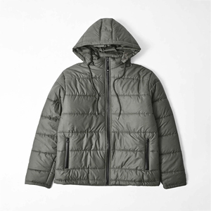 Men's Custom Logo Front Puffer <b>Jacket</b>-Stylish Stand Collar Thick <b>Winter</b> Body Warmer 100% Nylon New Fashion Design - Product Image 1