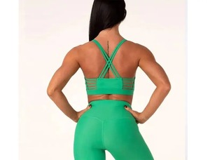 Soutien-gorge de sport personnalisé avec logo, dos croisé, pour yoga, gym, entraînement, haut court, haute qualité, vêtements de sport pour femmes, soutien-gorge de sport pour femmes, soutien-gorge de yoga - Product Image 4