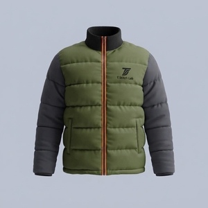 Chaqueta Acolchada para Hombre, Corte Regular, Cierre Completo con Cremallera, Resistente al Viento, para Invierno, Colores Sólidos, Nueva Llegada, Precio Razonable, Manga Larga - Product Image 3