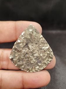 Pyrite naturelle de haute qualité, cabochon druzy, pierre précieuse de quartz vert pour la fabrication de bijoux, pierres précieuses en vrac, hauteur 3 mm, vente en gros - Product Image 4